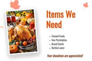 items we need thanksgiving food drive